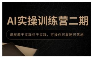 AI实操训练营二期，课程源于实践归于实践，可操作可复制可落地-知乎者也