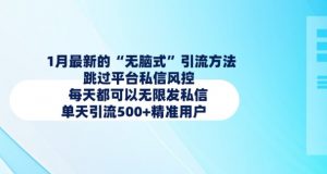 1月最新的无脑式引流方法,跳过平台私信风控,每天都可以无限发私信,单天引流500+精准用户-知乎者也