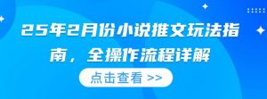 25年2月份小说推文玩法指南，全操作流程详解-知乎者也