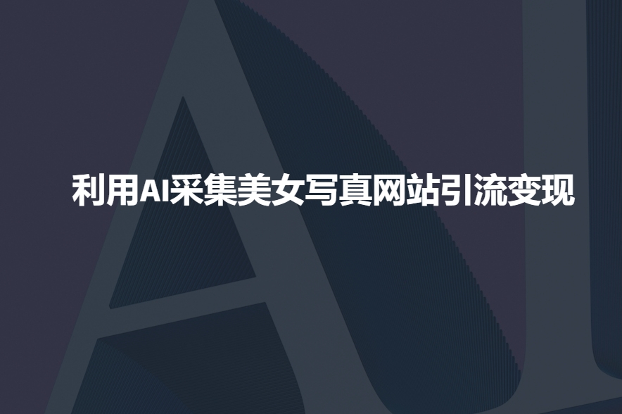 利用AI采集美女写真网站引流变现,引流嘎嘎的-知乎者也
