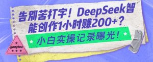 告别苦打字!DeepSeek智能创作1小时入2张?小白实操记录曝光-知乎者也