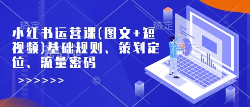 小红书运营课(图文+短视频)基础规则、策划定位、流量密码-知乎者也