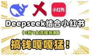 deepseek+小红书打造流量生产线实操课,0到1全流程拆解,搞钱嘎嘎猛-知乎者也