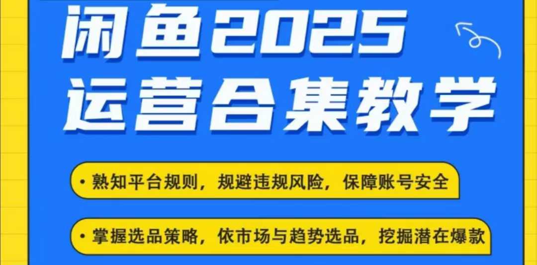 2025闲鱼电商运营全集,2025最新咸鱼玩法-知乎者也