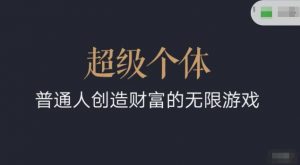 超级个体2024-2025翻盘指南,普通人创造财富的无限游戏-知乎者也