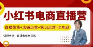 小红书电商直播训练营,直播带货+店铺运营+笔记运营-知乎者也