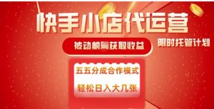 快手小店代运营,被动躺Z收益,收益五五分,单日稳定变现五张【揭秘】-知乎者也