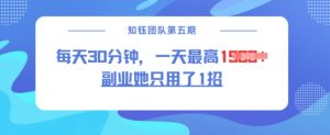 副业她只用了1招，每天30分钟，无脑二创，一天最高1.5k-知乎者也