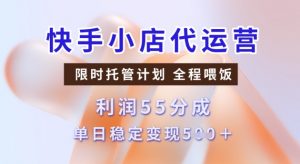 快手小店代运营3.0,模式新升级,收益55分,稳定单日5张【揭秘】-知乎者也