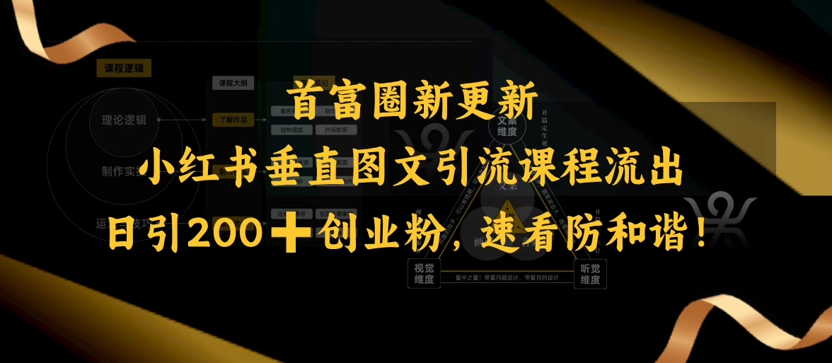小红书垂直图文引流课程流出,日引200+创业粉,速看防和谐-知乎者也