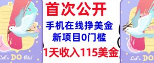 在线挣美金新项目，0门槛，1天收入115美刀，无脑操作，真正被动收入-知乎者也