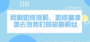 网剧如何涨粉,如何精准地去涨我们的短剧粉丝-知乎者也