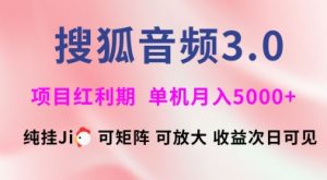 搜狐音频挂ji3.0.可矩阵可放大,独家技术,稳定月入5000+【揭秘】-知乎者也