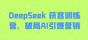DeepSeek 获客训练营,破局AI引爆营销-知乎者也