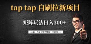 taptap拉新自刷项目,一个新用户14元,矩阵玩法日入300+-知乎者也