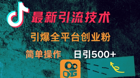最新引流方法，引爆全平台的一个创业粉，简单操作日引300+-知乎者也