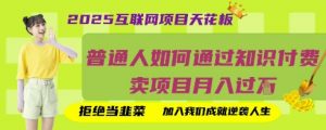 2025互联网项目天花板,普通人如何通过知识付费卖项目月入过W,拒绝当韭菜【揭秘】-知乎者也