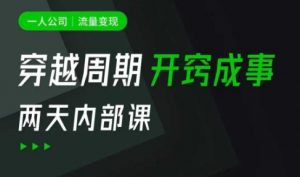 一人公司:流量变现课,一人公司的方法模型拆解, 拆解富人思维,流量思维,小老板思维等-知乎者也
