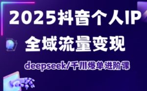 2025抖音个人IP全域流量变现进阶课,deepseek千川爆单进阶课-知乎者也