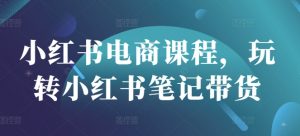 小红书电商课程，玩转小红书笔记带货-知乎者也