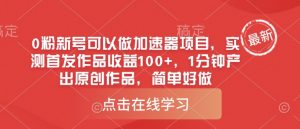 0粉新号可以做的加速器项目,实测首发作品收益100+,1分钟产出原创作品,简单好做-知乎者也