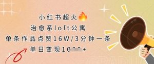 小红书超火的治愈系loft公寓，单条作品点赞16W，3分钟一条，单日变现数张-知乎者也