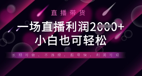 半无人直播带货,一场利润数张,适合所有平台玩法,小白也可轻松-知乎者也