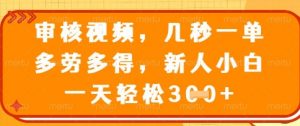 最新审核视频，几秒一单，多劳多得，新人小白一天轻松3张【揭秘】-知乎者也
