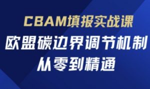 CBAM填报实战课，欧盟碳边界调节机制，从零到精通-知乎者也