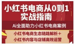 2025小红书电商全链路运营,Ai全面助力小红书电商案例-知乎者也