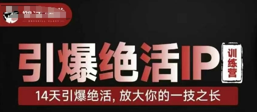 引爆绝活IP训练营,14天引爆绝活,放大你的一技之长-知乎者也