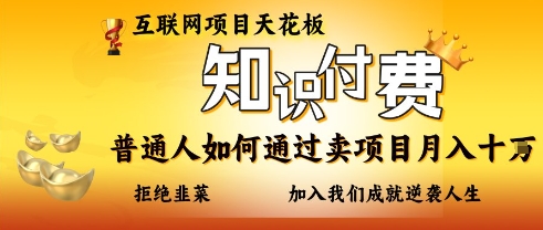 互联网项目天花板,知付付费项目,普通人如何通过卖项目月入十个,拒绝韭菜【揭秘】-知乎者也