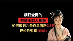 横扫全网的林黛玉怼人视频，如何做到九条作品涨粉7.8万，轻松日变现1k-知乎者也