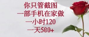 你只管截图，一部手机在家做，苹果安卓都可以，一小时120，一天5张+【揭秘】-知乎者也