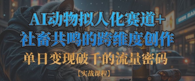 单日变现破千的流量密码,AI动物拟人化赛道+社畜共鸣的跨维度创作-知乎者也