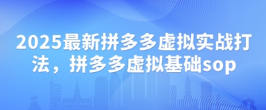 2025最新拼多多虚拟实战打法,拼多多虚拟基础sop-知乎者也