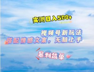 微信视频号最新玩法，表情包搭配情感文案，2分钟一条原创作品，简单好上手，轻松日入几张-知乎者也