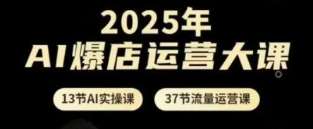 2025年AI爆店运营大课,13节AI实操课+37节流量运营课-知乎者也