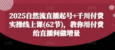 2025自然流直播起号+千川付费实操线上课(62节),教你用付费给直播间做增量-知乎者也