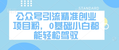 公众号引流精准创业项目粉,0基础小白都能轻松驾驭-知乎者也