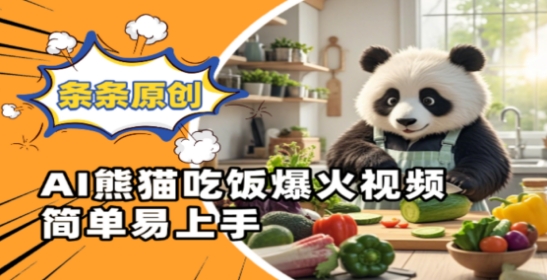 Ai熊猫吃饭爆火视频,条条原创,简单易上手-知乎者也