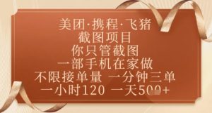 飞猪美团截图项目,你只管截图,一部手机在家做,正规平台无套路,一天5张+【揭秘】-知乎者也