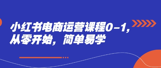 小红书电商运营课程0-1,从零开始,简单易学-知乎者也
