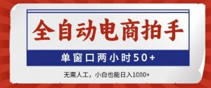 全自动电商拍手,单窗口两小时50+,无需人工,小白也能日入1k+【揭秘】-知乎者也