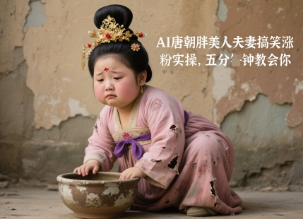AI唐朝胖美人夫妻搞笑涨粉实操,五分钟教会你-知乎者也