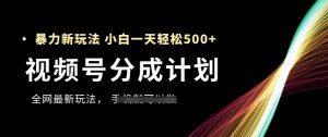 视频号分成计划,全网最暴力玩法,新手一天也能轻松5张+-知乎者也