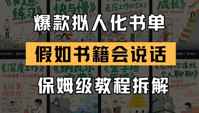 最新爆款拟人化书单玩法，假如书籍会说话，保姆级教程-知乎者也