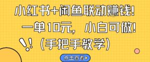 小红书+闲鱼联动挣钱，一单10元，小白可做-知乎者也