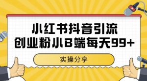 小红书抖音创业粉，小B端粉自热，日引99+的一个玩法【揭秘】-知乎者也