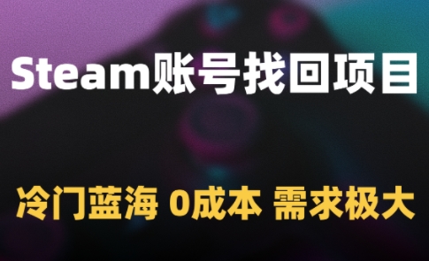 Steam账号找回项目,冷门蓝海,0成本,需求极大-知乎者也